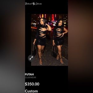 Richard silvers black futah custom dress